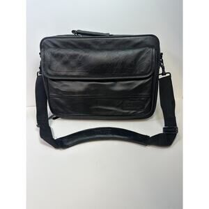 Targus‎ Vintage Leather Black Business Travel Case Laptop Multi-Use New Padded